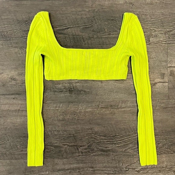 Majorelle Sahara Knit Top in Lime Green - Picture 5 of 9